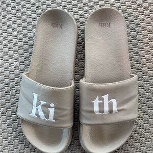 Kith Men’s Taupe Logo Slide Sandals